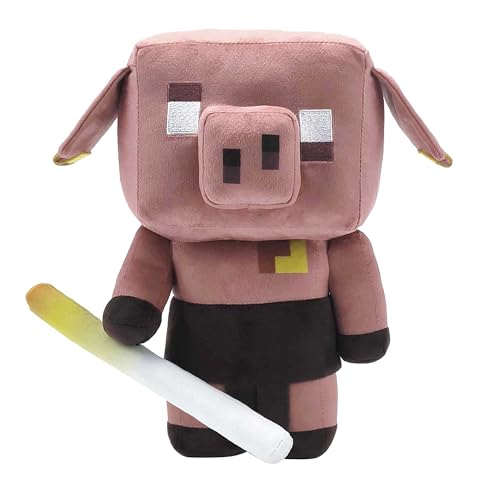 Minecraft Lohen-Runt, im Dunkeln leuchtende Plüschfigur mit Geräuschen, 14 cm, weiche Tierfigur, HHC88 von Mattel