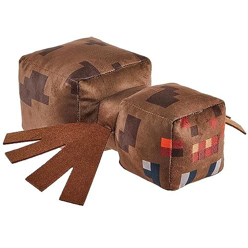 Minecraft-Plüschtier zum Sammeln, Spinne, weiches braunes Stuffie, inspiriert von Minecraft-Spiel von Mattel