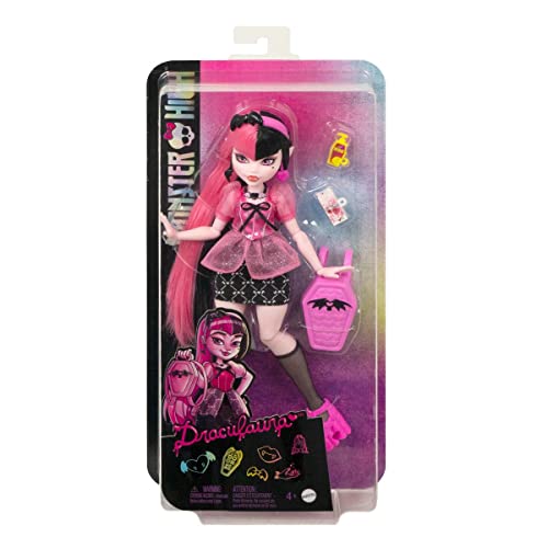 Monster High 2022 Day Out – MTHKY71 – Puppe mit Gelenken, 25 cm – Charakter Draculaura von Mattel