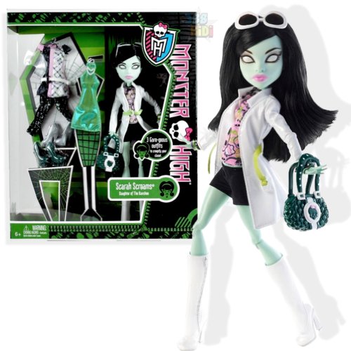 Monster High Scarah Screams Tochter der Geisterfrau mit Fashion Set - 3 Outfits inklusive/Mattel 2013 von Mattel