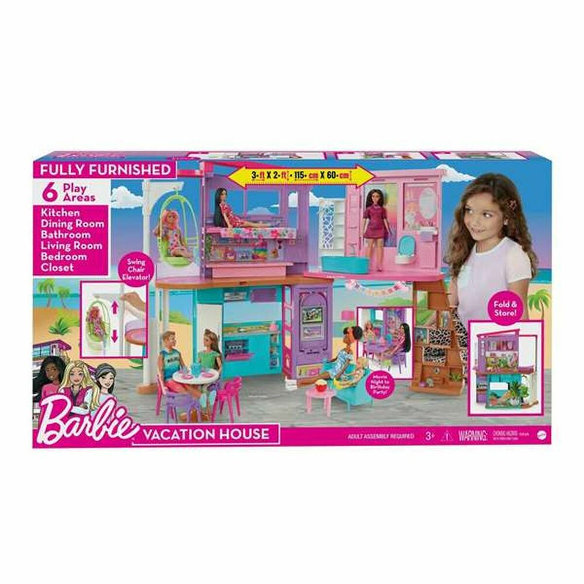 Puppenhaus Mattel Barbie Malibu House 2022 von Mattel