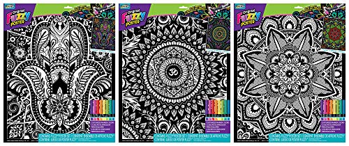 Rose Art - 16 X 20 Fuzzy Poster Geo 3 Assortment von Mattel