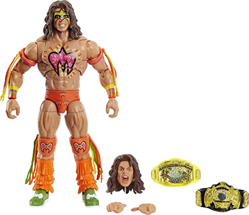 Mattel WWE Actionfiguren | WWE Ultimate Warrior Ultimate Edition Fan Takeover Sammelfigur mit Zubehör | Geschenke für Kinder und Sammler [Exklusiv bei Amazon] von Mattel