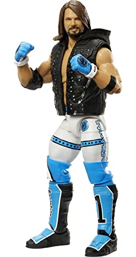 Mattel WWE Aj Styles Ultimate Edition Actionfigur mit austauschbarem Zubehör, Artikulation und lebensechten Details, 15,2 cm (HKT44) von Mattel