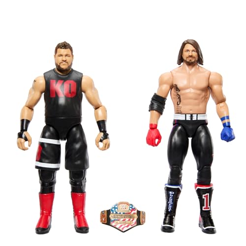 Mattel WWE Actionfigur 2er-Pack Championship Showdown Battle Pack mit WWE Championship-Gürtel HTW04 von Mattel