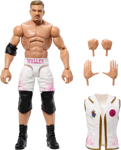 Mattel WWE Elite Actionfigur & Zubehör, Serie #107 Grayson Waller, 15,2 cm, Sammlerstück mit 25 Gelenkpunkten & austauschbaren Händen von Mattel