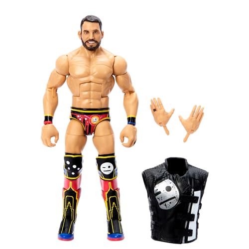 Mattel WWE Elite-Actionfigur und Zubehörteile, ca. 15 cm große Johnny Gargano-Sammelfigur mit 25 Bewegungspunkten, lebensechtem Aussehen und austauschbaren Händen HTX20 von Mattel