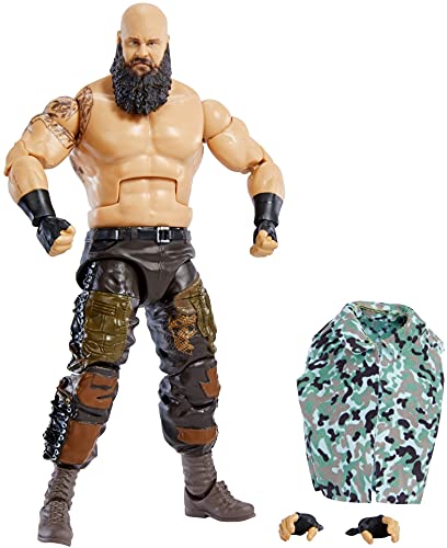 WWE GVB70 - Braun Strowman Elite-Actionfigur, beweglich, ca. 18 cm, zum Sammeln, Spielzeug ab 8 Jahren von Mattel