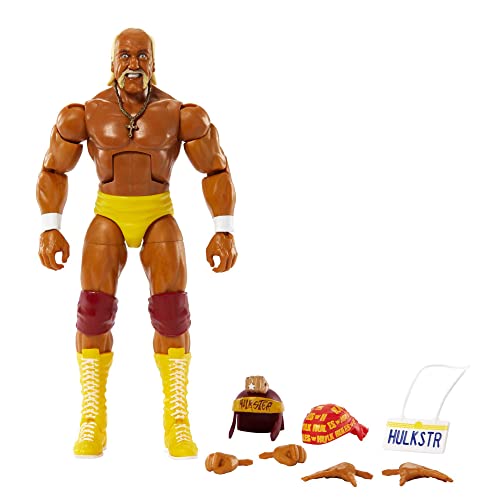 WWE HDF43 - Hulk Hogan Elite Collection Actionfigur, ca. 15 cm, beweglich, Spielzeug Geschenk zum Sammeln für WWE Fans ab 8 Jahren von Mattel