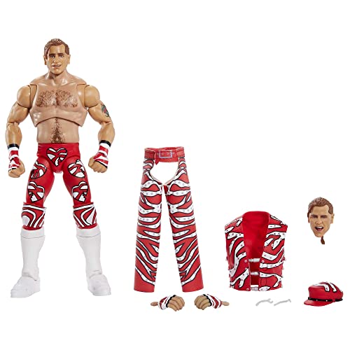 WWE HDM53 - Fan Takeover Ultimate Edition Shawn Michaels Action-Figur, bewegliche Puppe mit Extra-Kopf und austauschbaren Händen, Spielzeug für Kinder ab 8 Jahren von Mattel