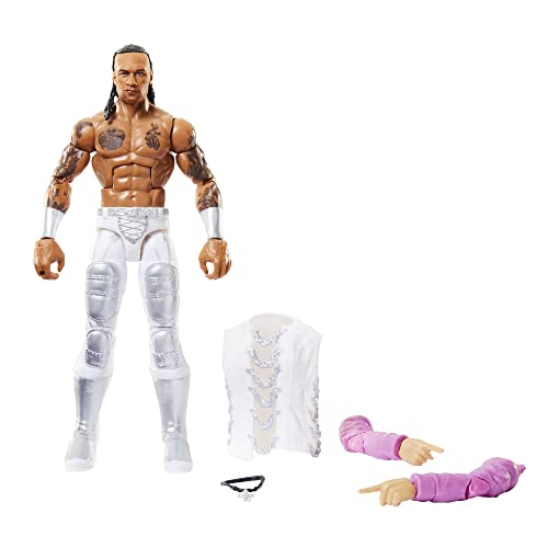 WWE HKP17 - Elite WrestleMania Royal Rumble Damian Priest Actionfigur, bewegliches WWE Sammlerstück mit Zubehör, Spielzeug Geschenk für Kinder und Fans ab 8 Jahren von Mattel