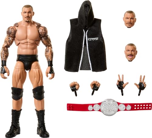 Mattel WWE Ultimate Edition Actionfigur & Zubehör Set, Randy "Macho Man" Savage 15,2 cm Sammlerstück mit 30 Gelenkpunkten, austauschbaren Teilen & Entrance Gear von Mattel