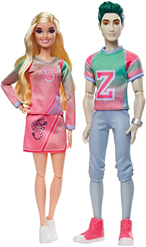 Zombies Disney 2er-Pack, Addison Cheerleader und Zed Fußballspielerpuppen (~30,5 cm), 11 biegbare "Gelenke", tolles Geschenk für Kinder ab 5 Jahren [Amazon exklusive], Multi, HFJ66 von Mattel