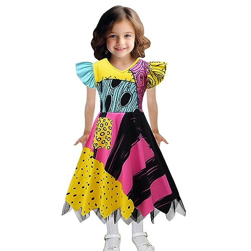 Maturead Sally Kostüm Sally Kleid kleines Mädchen Halloween-Kostüm Kinder Rollenspiel Party Verkleidung für Kinder Mädchen von Maturead