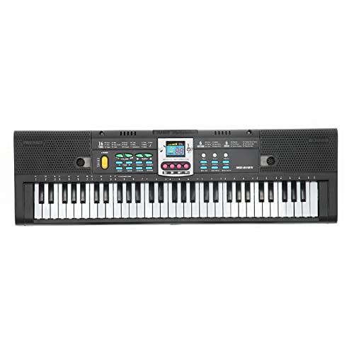 61Key Mini Electric Piano Black Studio Toy mit Mikrofon für Anfänger von Matybobe