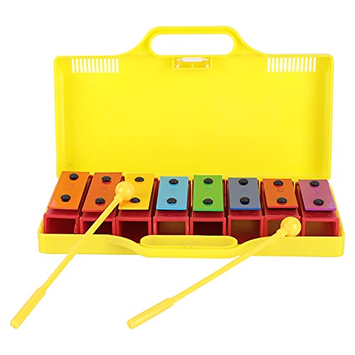 8 Hinweis Xylophon Professional Percussion Instrumente mit 2 Drumsticks Yellow Box Bildungsmusikspielzeug von Matybobe