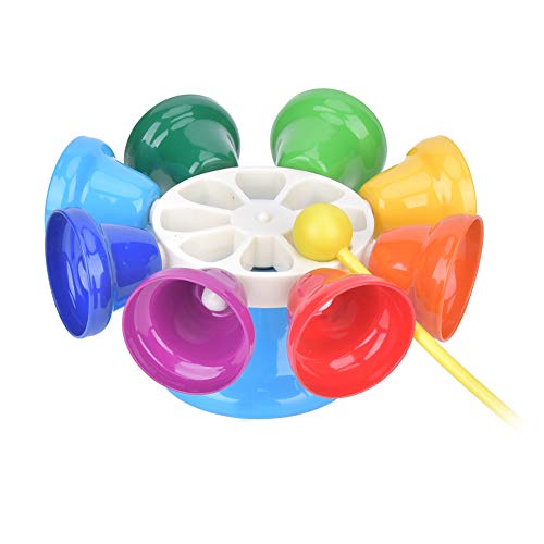 8 Ton Handglocken Regenbogenfarbe Kinder Musical Tambourin Spielzeuginstrument Accessoires für Lustige Musikunterricht von Matybobe