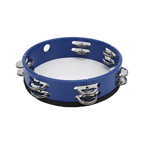 8in Blue Handheld Jingles Bell Tambourine für Kinder Erwachsene - Hochzeitsfeier Percussion Instrument von Matybobe