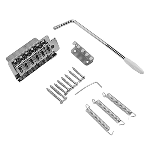 E -Gitarre Tremolo Bridge Retro Metal Wear Resistant 6 String System ST Gitarre (Silber) von Matybobe