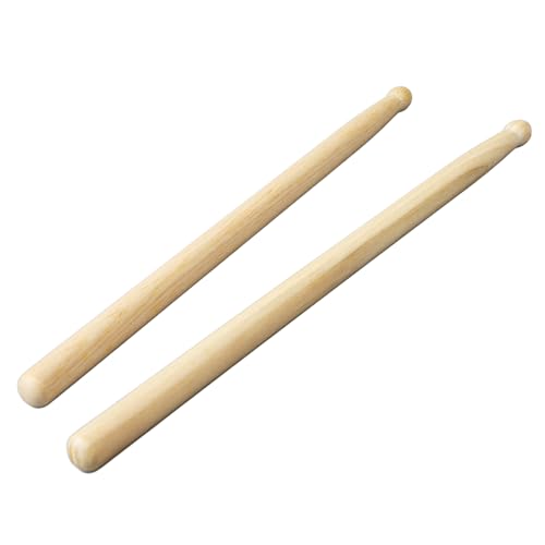 Holz-Trommelschlägel, Große Kontaktfläche, Weiches Percussion-Drumming-Performance-Drumstick-Set, 2-teilig, Drumstick-Länge 32 cm, Kompakte Größe von Matybobe