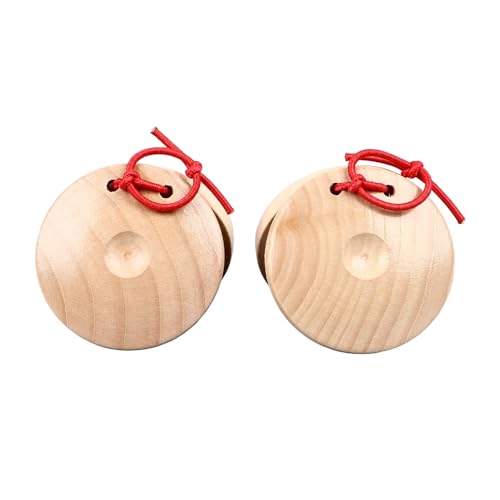 Holzfinger Castanet Percussion Instrument Finger Castanet Musik Accessoire für Kinder und Erwachsene Massivholz von Matybobe