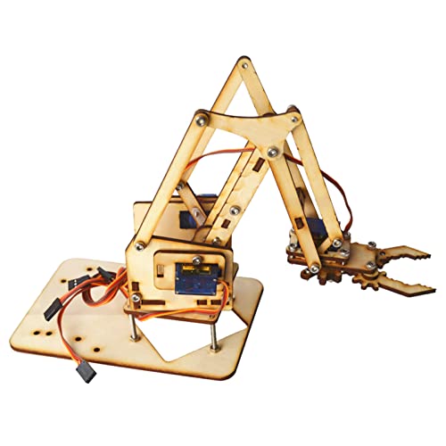 Matybobe Holz Roboter Mechanischer Arm SG90 Servo Kit College Studenten Ideales Erlebnis von Matybobe