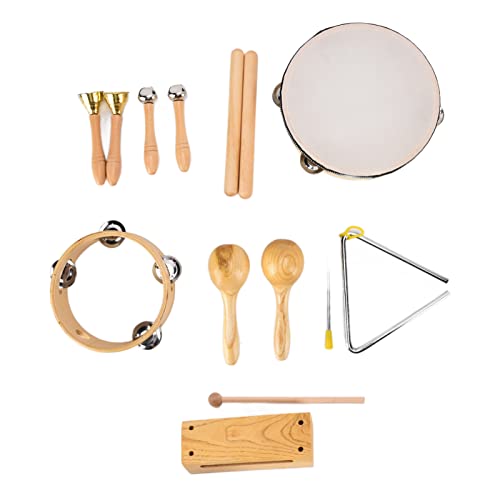 Orff Instrument Set Percussion Frühes Lernwerkzeug Musikunterricht AIDS Kinder Natürliche Massivholzmetall Aluminium von Matybobe