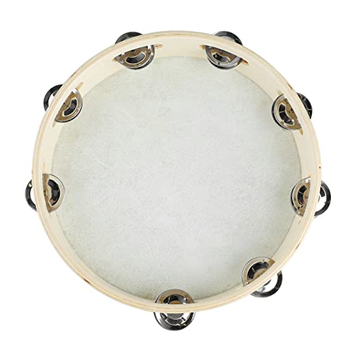 Tambourine Kinder Erwachsene Hand Klatschen Drum Music Early Education Spielzeug Holz Farbe Weiße Kante 10in von Matybobe