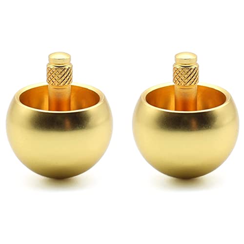 Mauedest 2 x Tippe Top Metal Flip Top Kreisel aus Edelstahl Unglaubliches Geschenk Spielzeug Gold von Mauedest