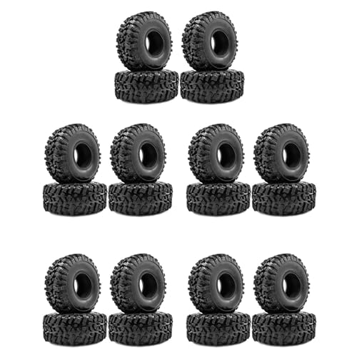 Mauedest 20 Stück 120 mm 1,9 Rubber Rocks Reifen für 1/10 RC Rock Crawler Axial SCX10 90046 AXI03007 für TRX4 D90 von Mauedest