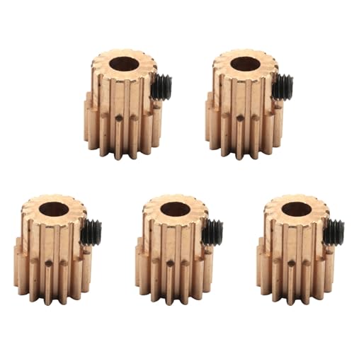 Mauedest 5PC Model Auto 14T Motor Gear 0.5M Modul R86044 Ritzel aus Metall für 86100 1:10 Zubehör für RC Auto von Mauedest