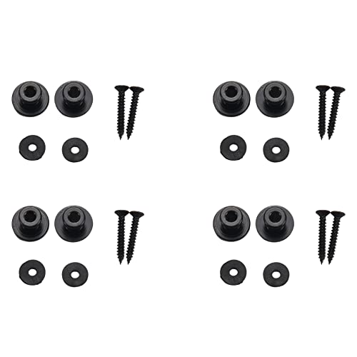 Mauedest 8 Stück Mushroom Guitar Strap Buttons für E-Gitarrenteile Akustikgitarre, Schwarz von Mauedest