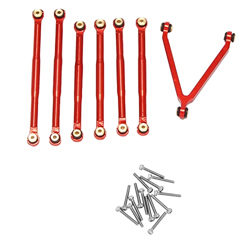 Mauedest Metal Link Linkage Pull Rod Spurstangen-Set für Axial SCX24 C10 AXI00001 AXI00002 1/24 RC Crawler Car Upgrade Teile, 3 von Mauedest