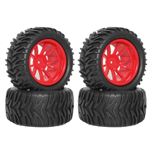 Mauedest RC Tires 1/10 Truck Reifen und Fernbedienung Reifen Rot von Mauedest