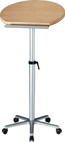 Maul Stehpult Silber 9304070 Farbe der Tischplatte: Buche höhenverstellbar, rollbar max. Höhe: 120cm von Maul