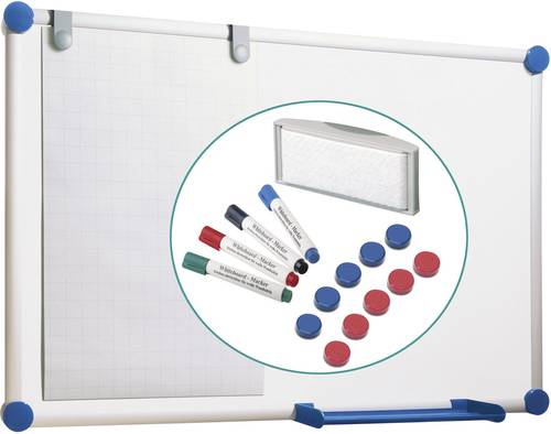 Maul Whiteboard Set 2000 MAULpro (B x H) 120cm x 90cm Weiß kunststoffbeschichtet Inkl. Ablageschale von Maul