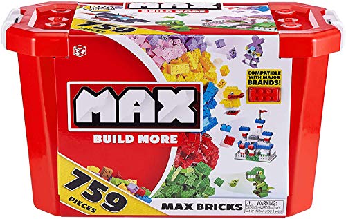 MAX Build More Bausteine Set (759 Steine) - kompatibel mit anderen großen Marken von Max Build More