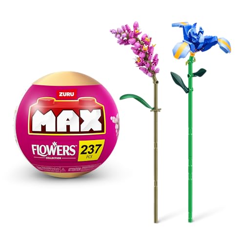 MAX Premium Flowers Building Bricks Collection (up to 243 Pieces, 2 Flowers per Capsule, 10 to Collect). (Iris and Persicaria, 1 Capsule) von Max Build More