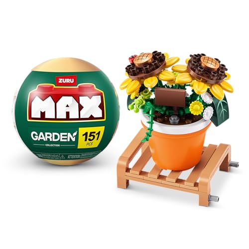 MAX Premium Garden Pot Plants Building Bricks Collection (up to 233 Pieces, 6 to Collect). (Pot Sunflower, 1 Capsule) von Snackles