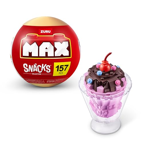 MAX Premium Snacks Bausteine,Eisbecher (bis zu 200 Teile, 6 zum Sammeln). Bausteine für Teenager, Erwachsene und Sammler. Baue, sammle und präsentiere deine Sammlung an leckeren Snacks! von MAX