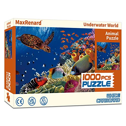 MaxRenard Spiel 1000 Teile Puzzle Unterwasserwelt mit Klebefolien von MaxRenard