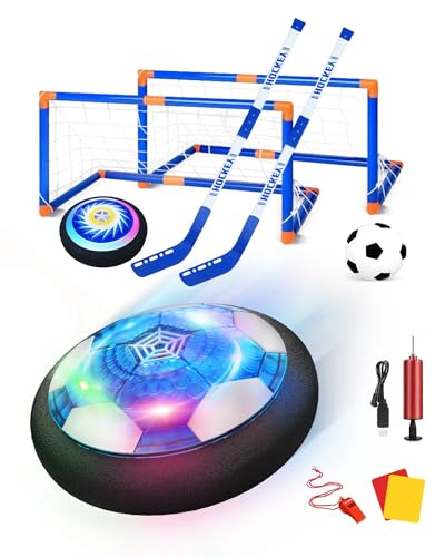 Maxesla Aufblasbarer Fußball, wiederaufladbar, Air Hover Fußball mit LED-Licht, Air Power Soccer Disc für Training aus weichem Schaumstoff, für Indoor & Outdoor, Sportspielzeug für Kinder von Maxesla