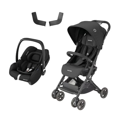 MAXI COSI Buggy Lara² Essential Black inkl. Babyschale CabrioFix i-Size Essential Black + Adapter von Maxi Cosi