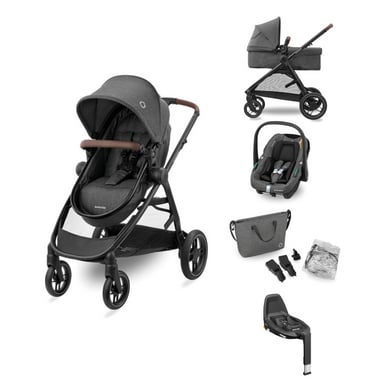 MAXI COSI Kombikinderwagen Zelia S Trio Dark Grey inkl Basisstation FamilyFix3 von Maxi Cosi