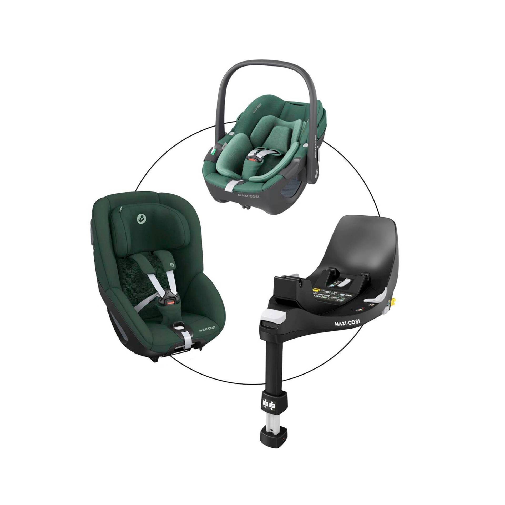 Maxi-Cosi Babyschale Pebble 360 inkl. Kindersitz Pearl 360 und Isofix-Basis FamilyFix 360 von Maxi-Cosi