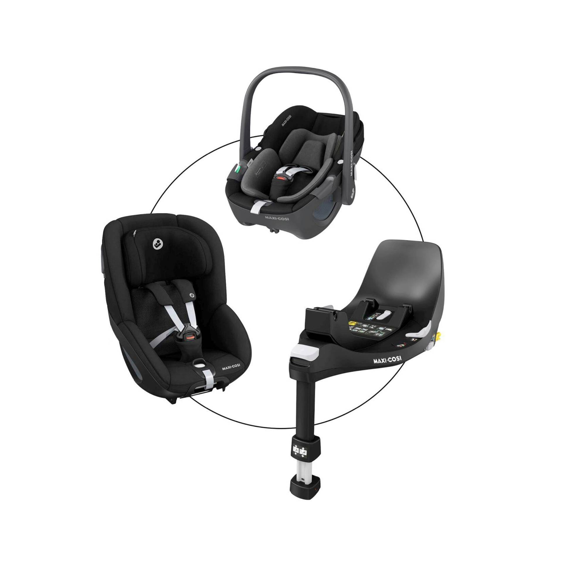 Maxi-Cosi Babyschale Pebble 360 inkl. Kindersitz Pearl 360 und Isofix-Basis FamilyFix 360 von Maxi-Cosi