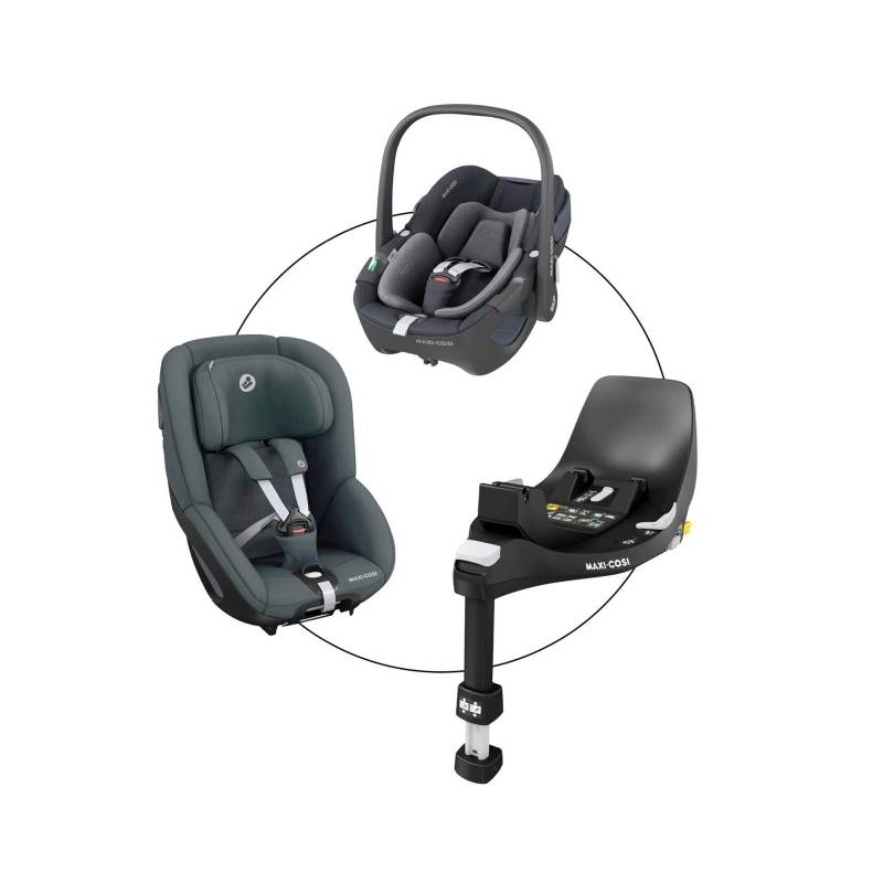 Maxi-Cosi Babyschale Pebble 360 inkl. Kindersitz Pearl 360 und Isofix-Basis FamilyFix 360 von Maxi-Cosi