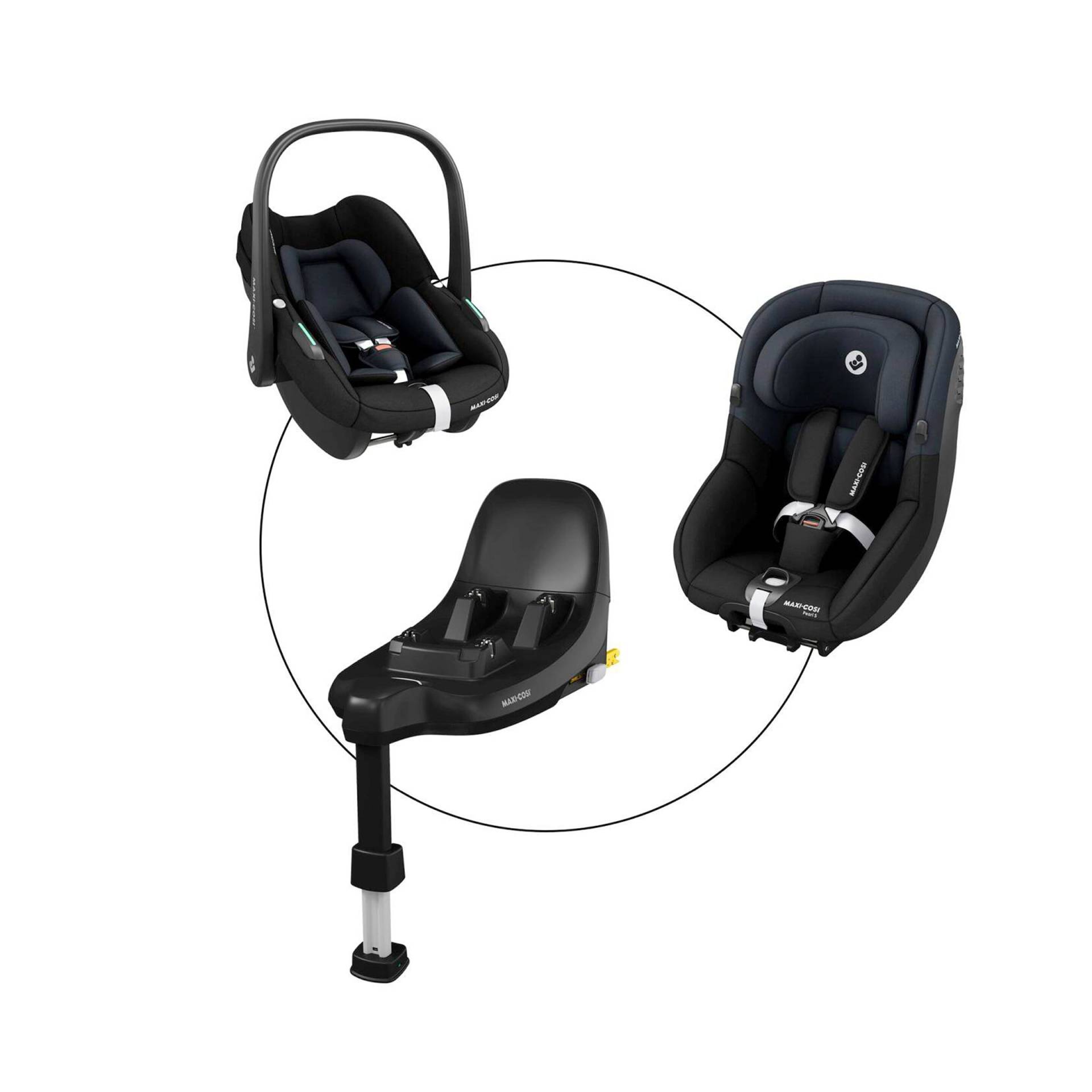 Maxi-Cosi Babyschale Pebble S inkl. Kindersitz Pearl S und Isofix-Basis FamilyFix S von Maxi-Cosi