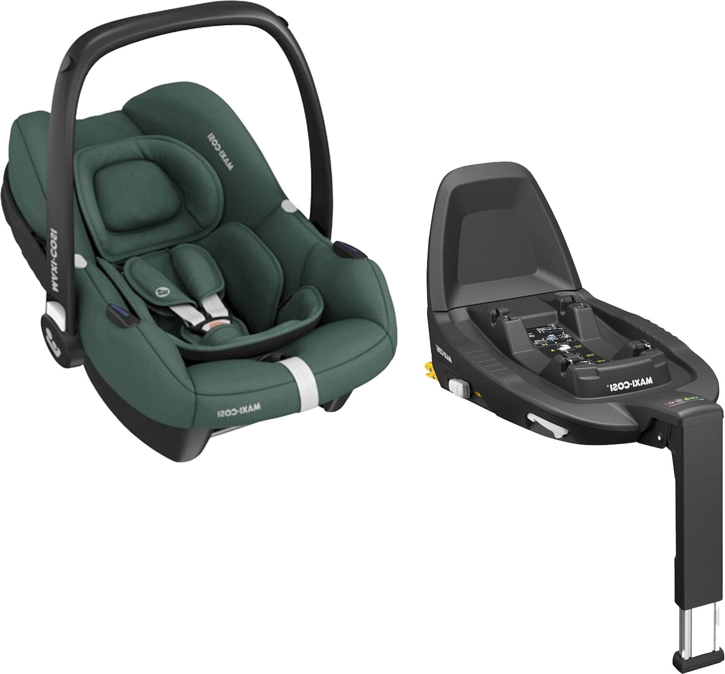 Maxi-Cosi Cabriofix I-Size Babyschale inkl. FamilyFix 3 Basis, Essential Green von Maxi-Cosi