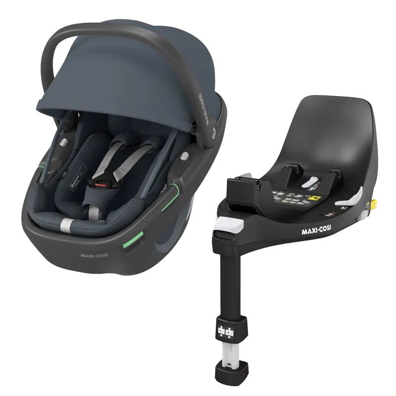 Maxi-Cosi Coral 360 Babyschale inkl. FamilyFix 360 Basis, Essential Graphite von Maxi-Cosi